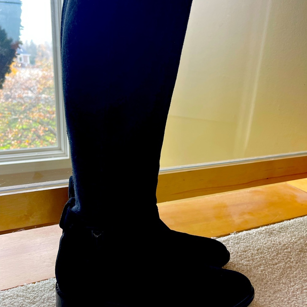 Women’s Aquatalia Black Suede Riding Boots size 9 1/2
